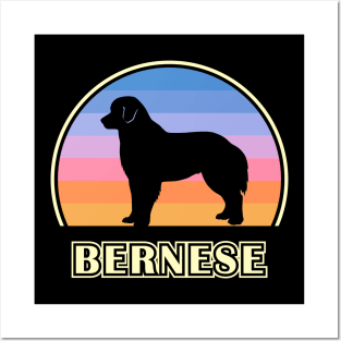 Bernese Mountain Dog Vintage Sunset Dog Posters and Art